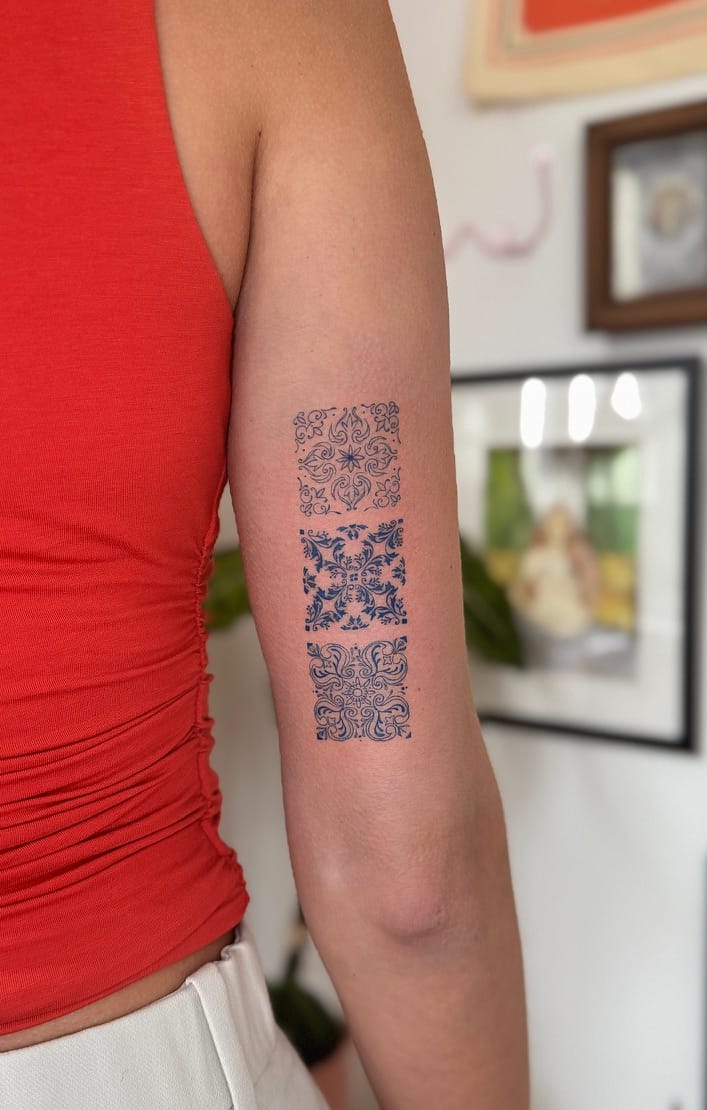 portuguese tile tattoo porto